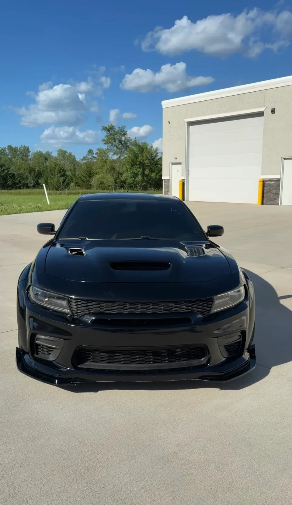 Dodge Charger before window tint